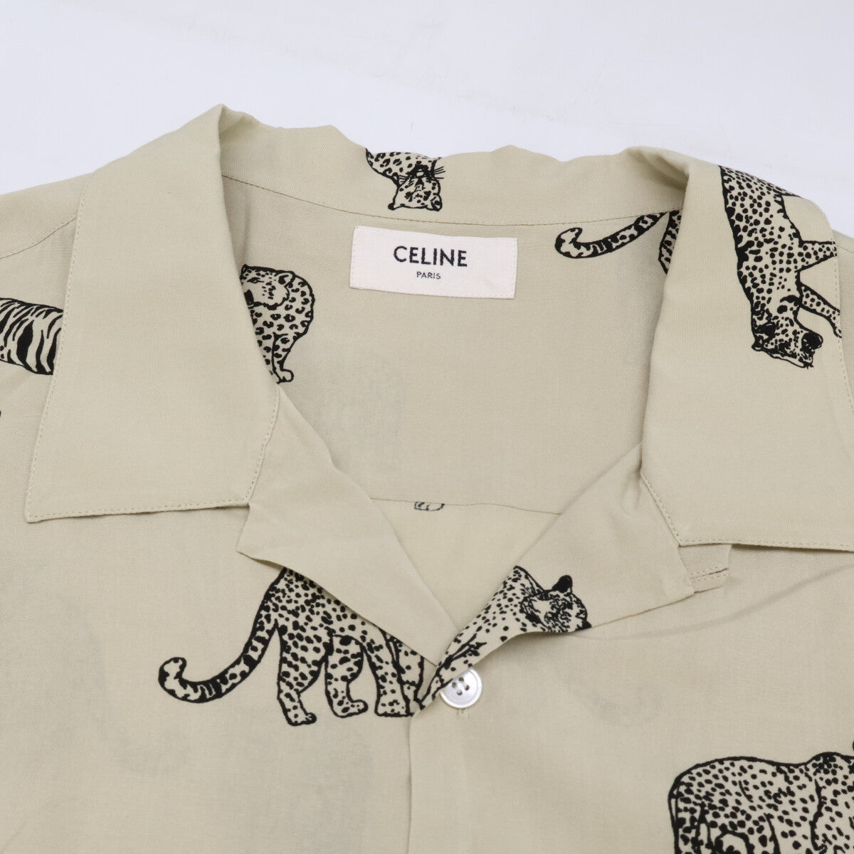 CELINE セリーヌ 2C730362Q Hawaiian Layon Shirt アニマル柄 ハワイアン ルーズ 半袖シャツ トップス