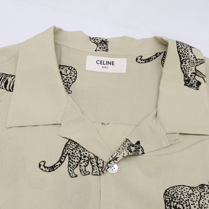 CELINE セリーヌ 2C730362Q Hawaiian Layon Shirt アニマル柄 ハワイアン ルーズ 半袖シャツ トップス