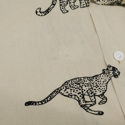 CELINE セリーヌ 2C730362Q Hawaiian Layon Shirt アニマル柄 ハワイアン ルーズ 半袖シャツ トップス