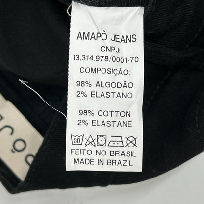 AMAPO アマポ ブラック コットン フレアパンツ ボトムス