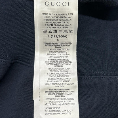 GUCCI 古驰 海军蓝 788771 Script徽标运动连帽衫 上衣