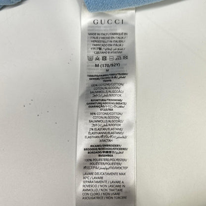 GUCCI Blue 787274 GG Logo Sweat Hoodie Top