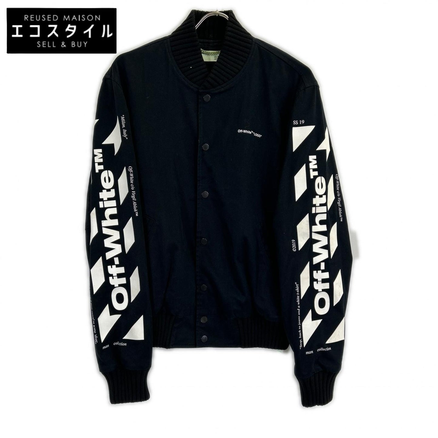 OFF-WHITE オフホワイト ブラック OMEA145S19272024 バックアローブルゾン トップス