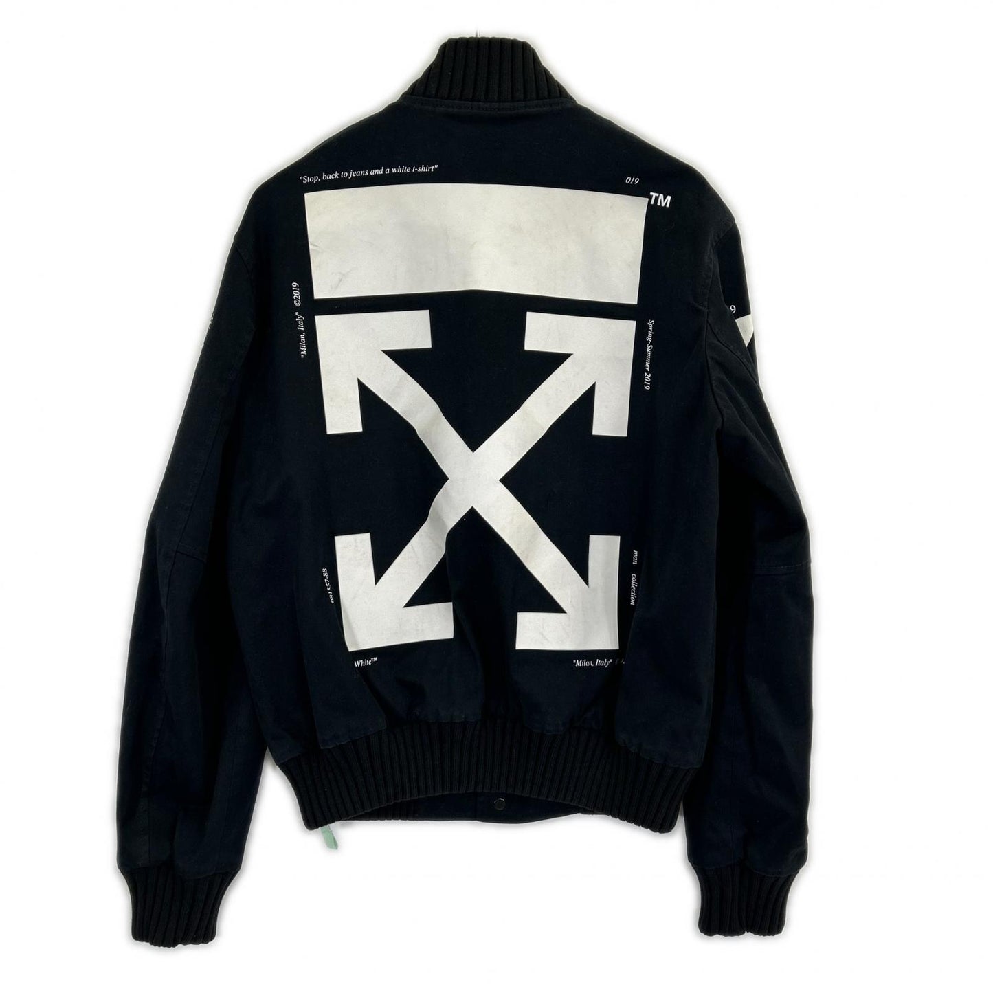 OFF-WHITE オフホワイト ブラック OMEA145S19272024 バックアローブルゾン トップス
