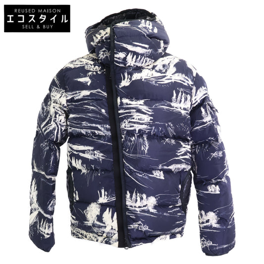 MONCLER モンクレール NEUVIC 総柄 斜めジップ フーディダウンジャケット ジャケット