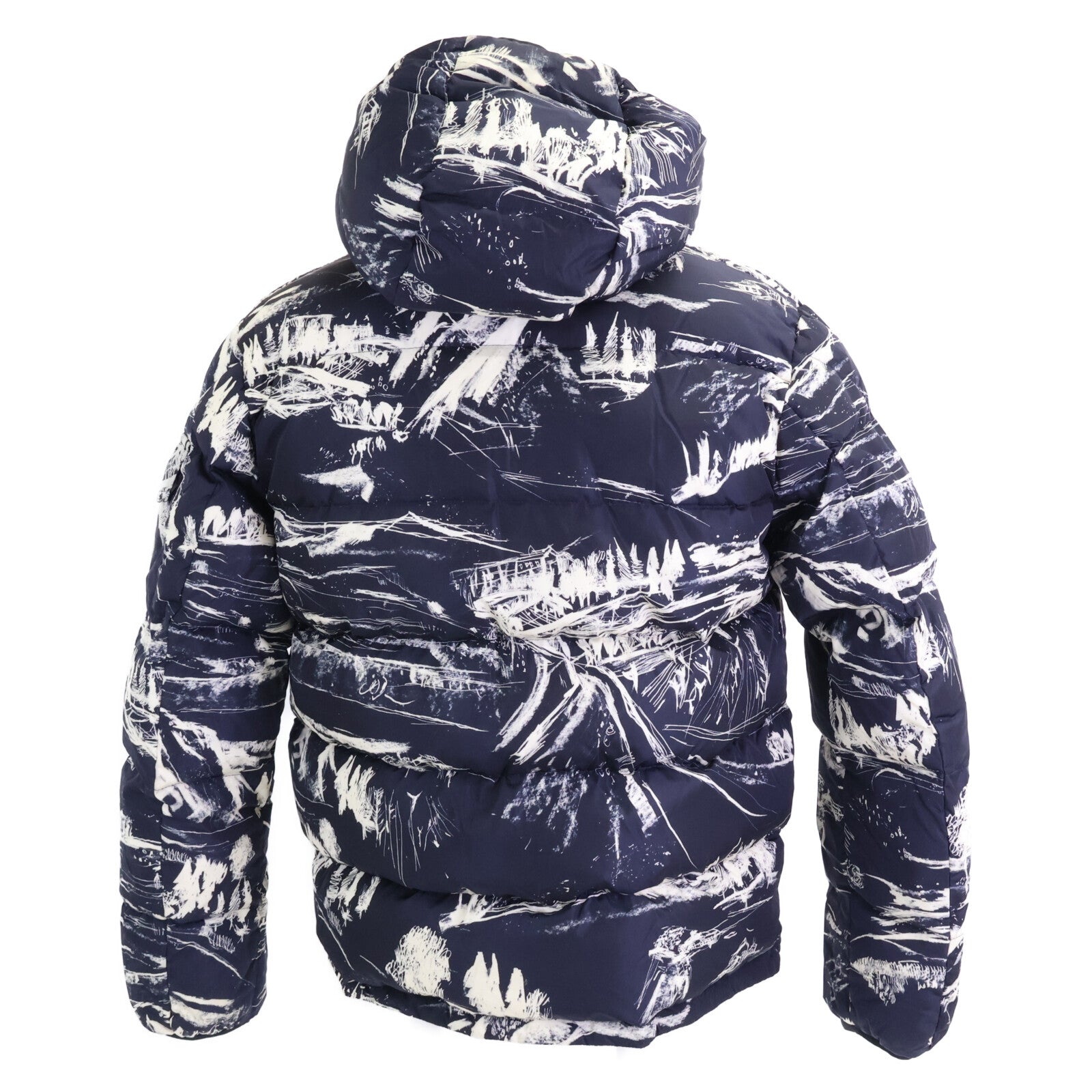 MONCLER モンクレール NEUVIC 総柄 斜めジップ フーディダウンジャケット ジャケット