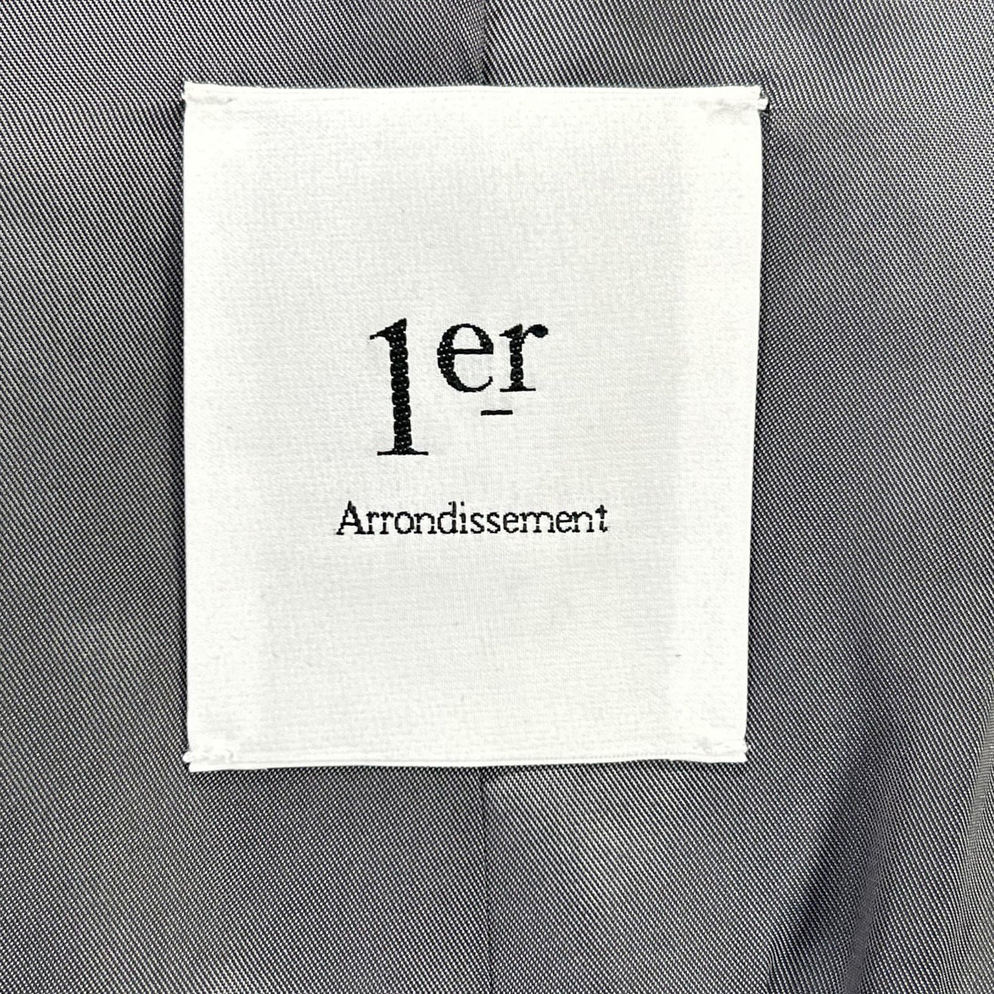 1er Arrondissement プルミエ アロンディスモン グレー B1084AFC021 ウールフランネル チェスターコート コート