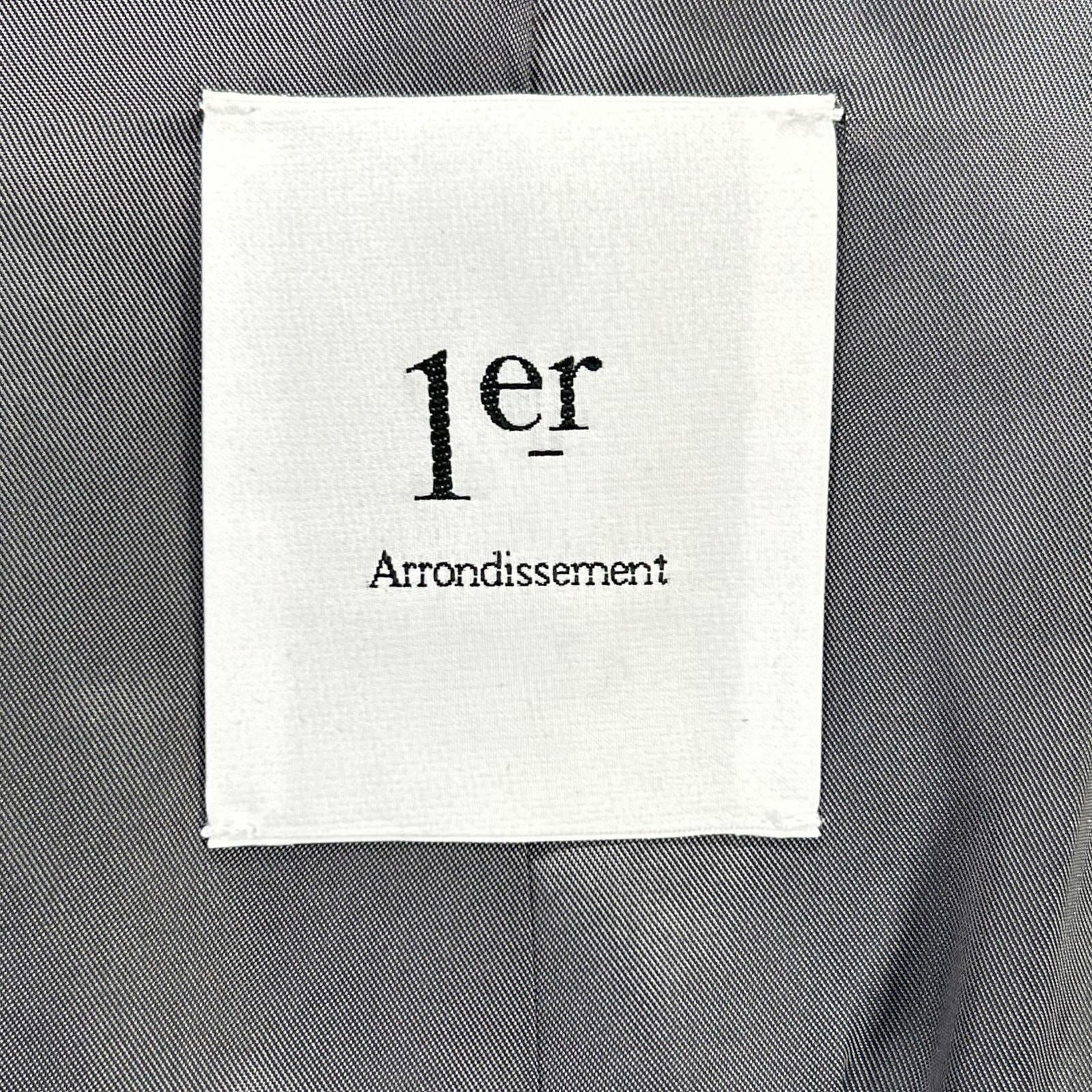 1er Arrondissement プルミエ アロンディスモン グレー B1084AFC021 ウールフランネル チェスターコート コート