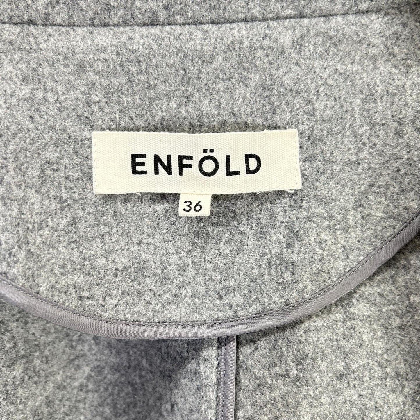 ENFOLD エンフォルド グレー 3007A230-1210 ウールフランネルコート ジャケット