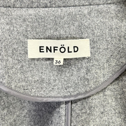 ENFOLD エンフォルド グレー 3007A230-1210 ウールフランネルコート ジャケット