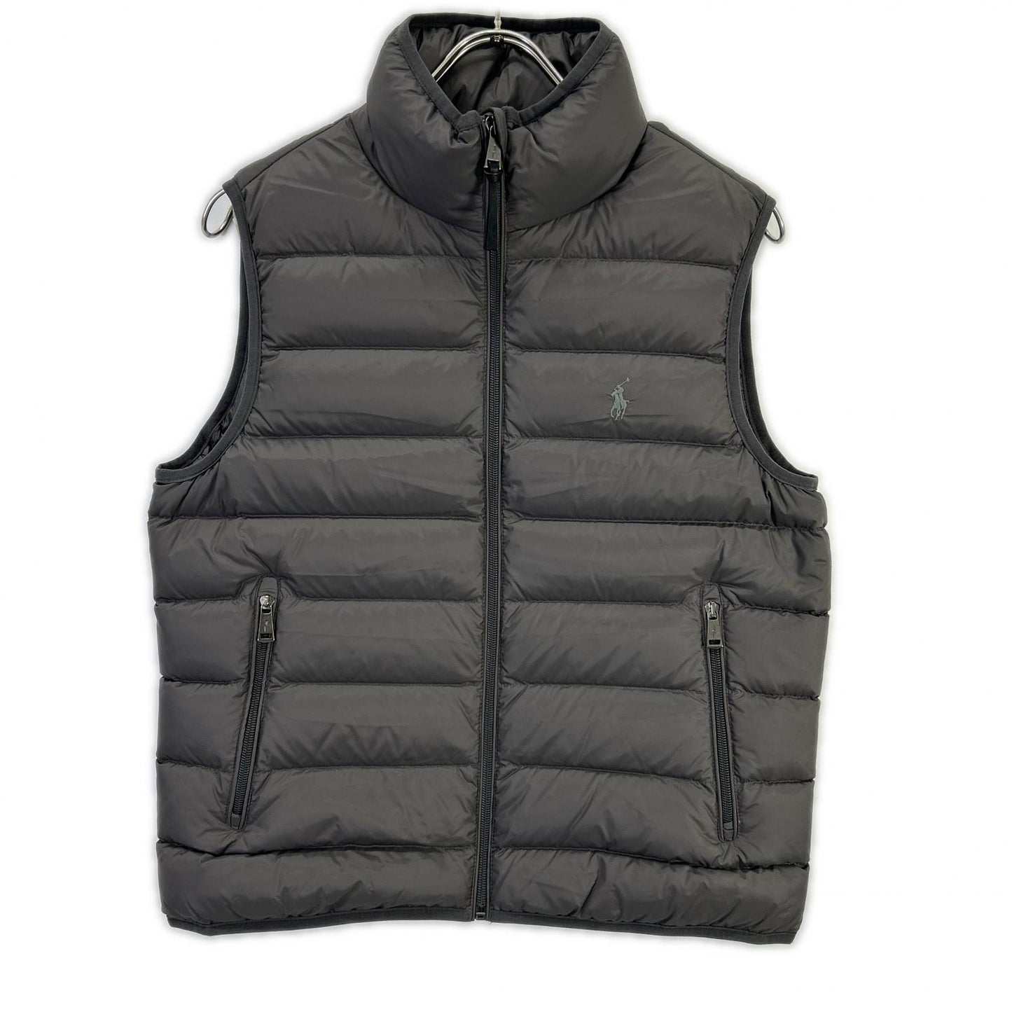 POLO RALPH LAUREN 马球拉夫劳伦 灰色皮革抽绳羽绒马甲 背心