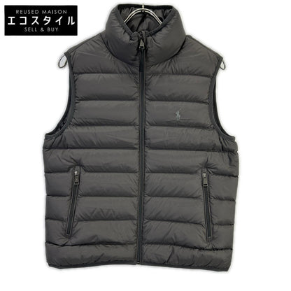 POLO RALPH LAUREN Gray Down Vest with Leather Cord
