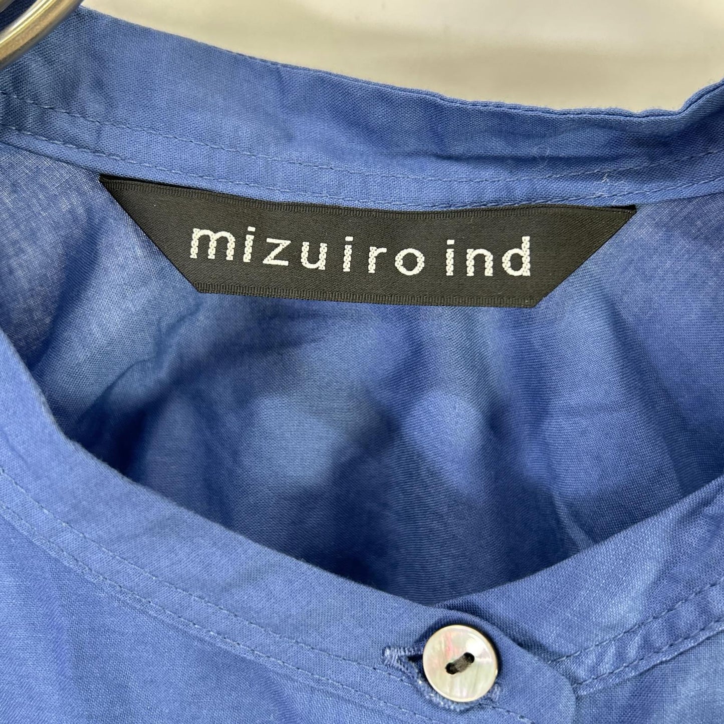 mizuiro ind ミズイロ インド ブルー 623 シャーリングシャツ トップス