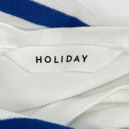 HOLIDAY ホリデー ホワイト/ブルー 21201712 ラッセルボーダービッグトップス トップス