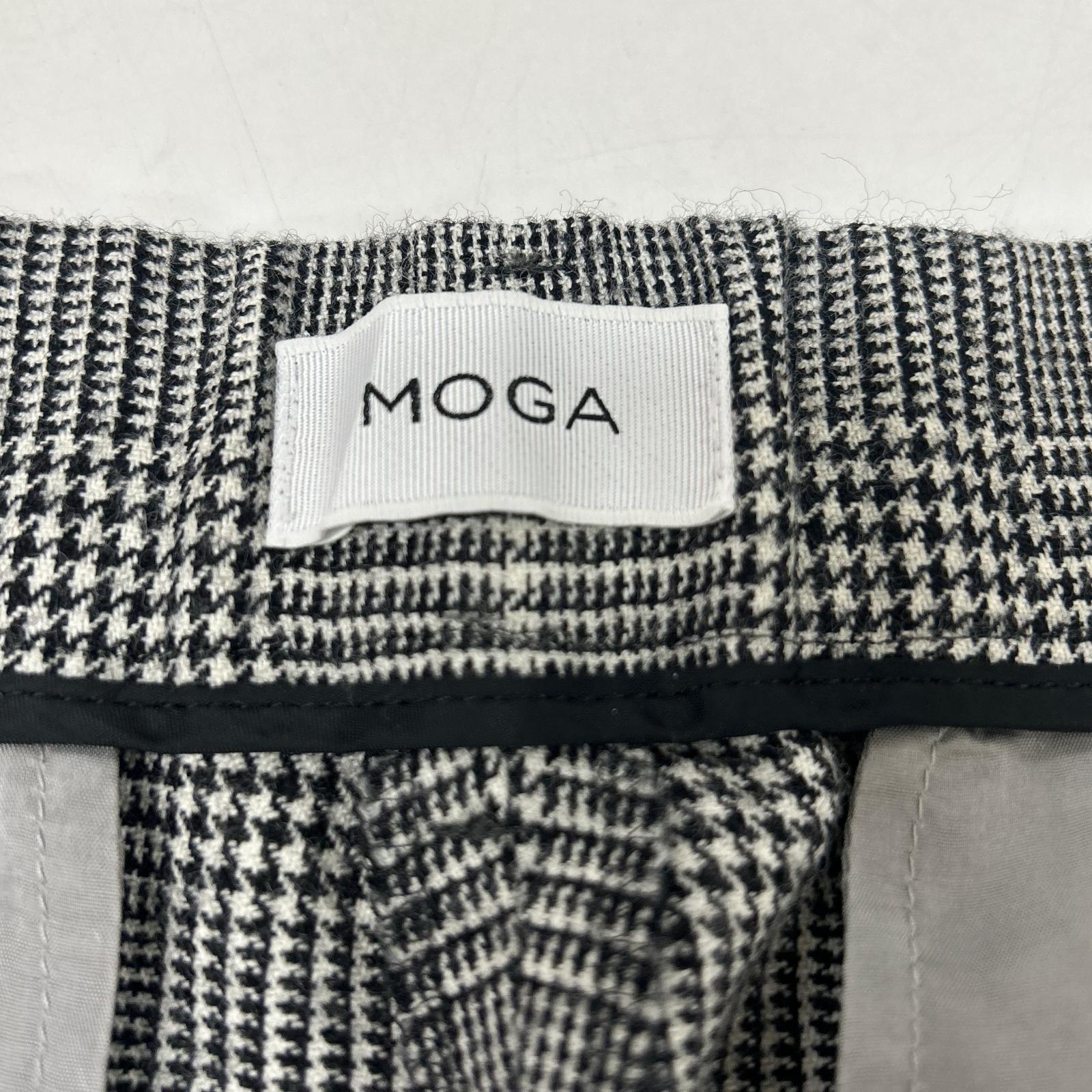 MOGA Moga Glen check B0297CFP099 One-pleat flannel slacks Bottoms