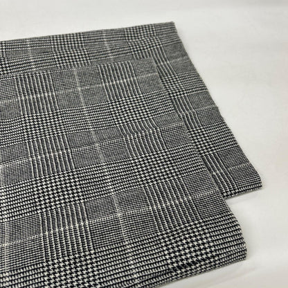 MOGA Moga Glen check B0297CFP099 One-pleat flannel slacks Bottoms