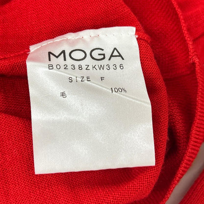MOGA モガ レッド B0238ZKW336 ハイゲージ プルオーバーシャツ トップス