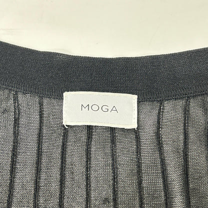 MOGA モガ ブラック B0216EKD350 レーヨンナイロン ニットカーディガン トップス