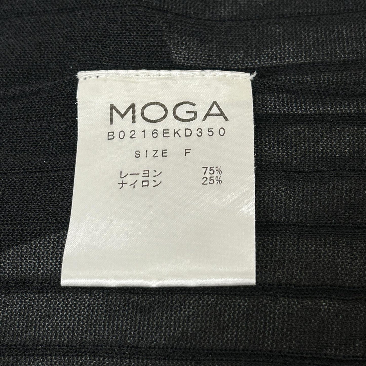 MOGA モガ ブラック B0216EKD350 レーヨンナイロン ニットカーディガン トップス