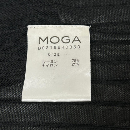 MOGA モガ ブラック B0216EKD350 レーヨンナイロン ニットカーディガン トップス