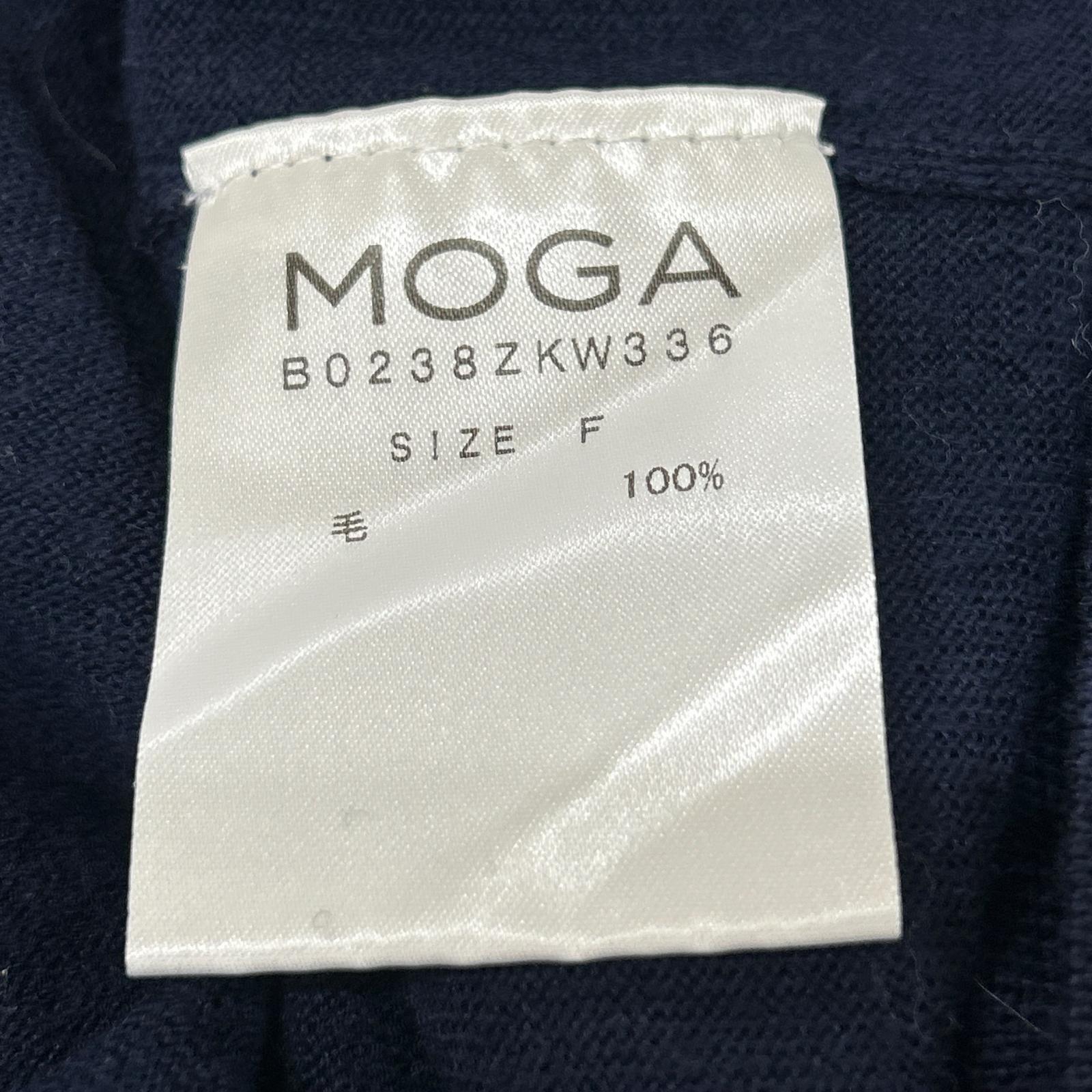MOGA モガ ネイビー B9238ZKW336 ウール プルオーバーニット トップス