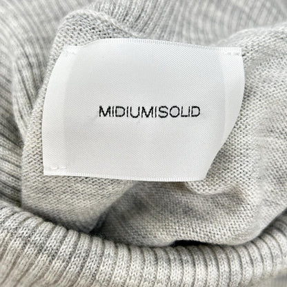 MIDIUMISOLID ミディウミソリッド グレー 3-122043 パフスリーブタートルネックチュニック トップス