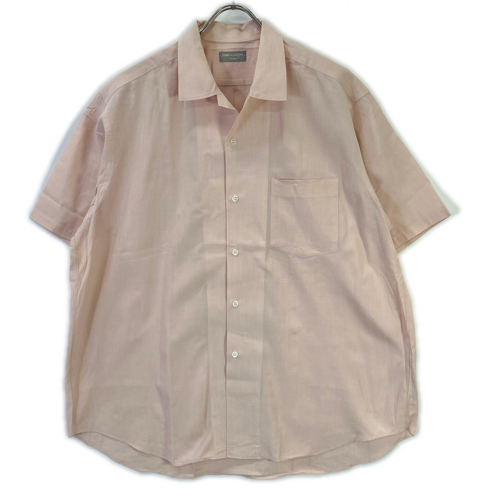 COMMEdesGARCONS HOMME コムデギャルソンオム ピンク HB110420 90年製 田中オム コットンハーフスリーブシャツ トップス