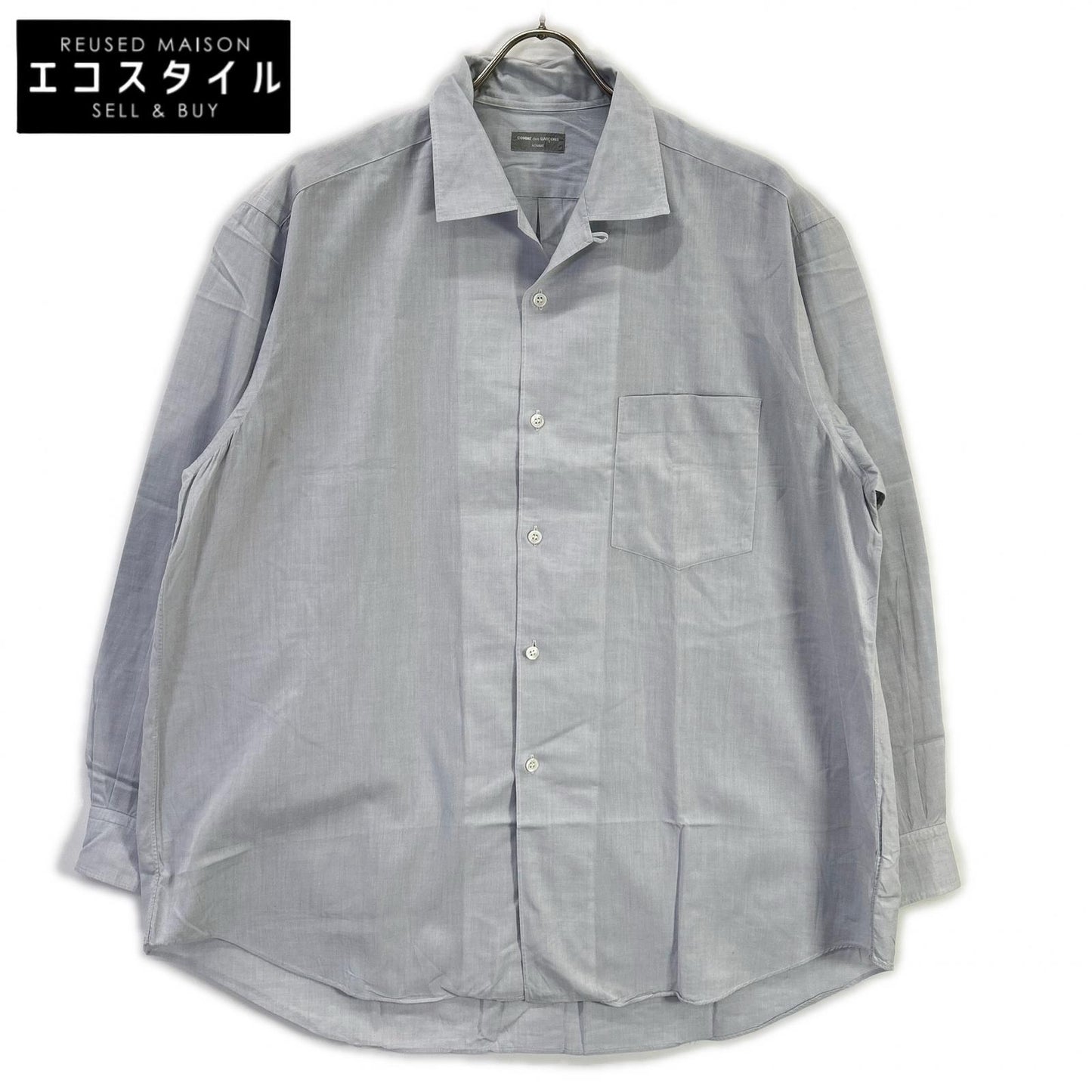 COMMEdesGARCONS HOMME コムデギャルソンオム ライトグレー HB080520 88年製 コットンシャツ トップス
