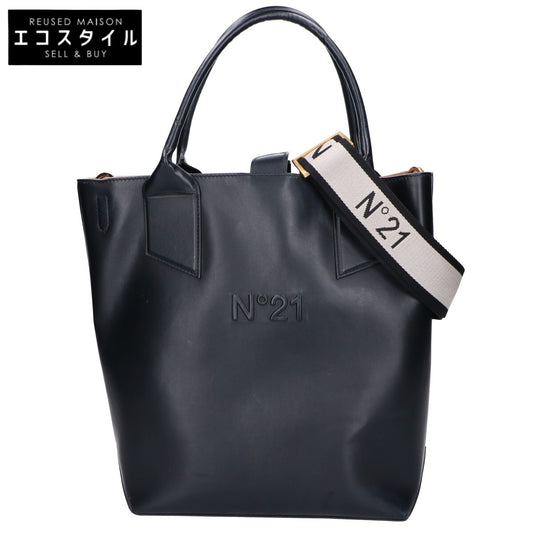 N゜21 ヌメロ ヴェントゥーノ ロゴ レザー 2WAY トートバッグ