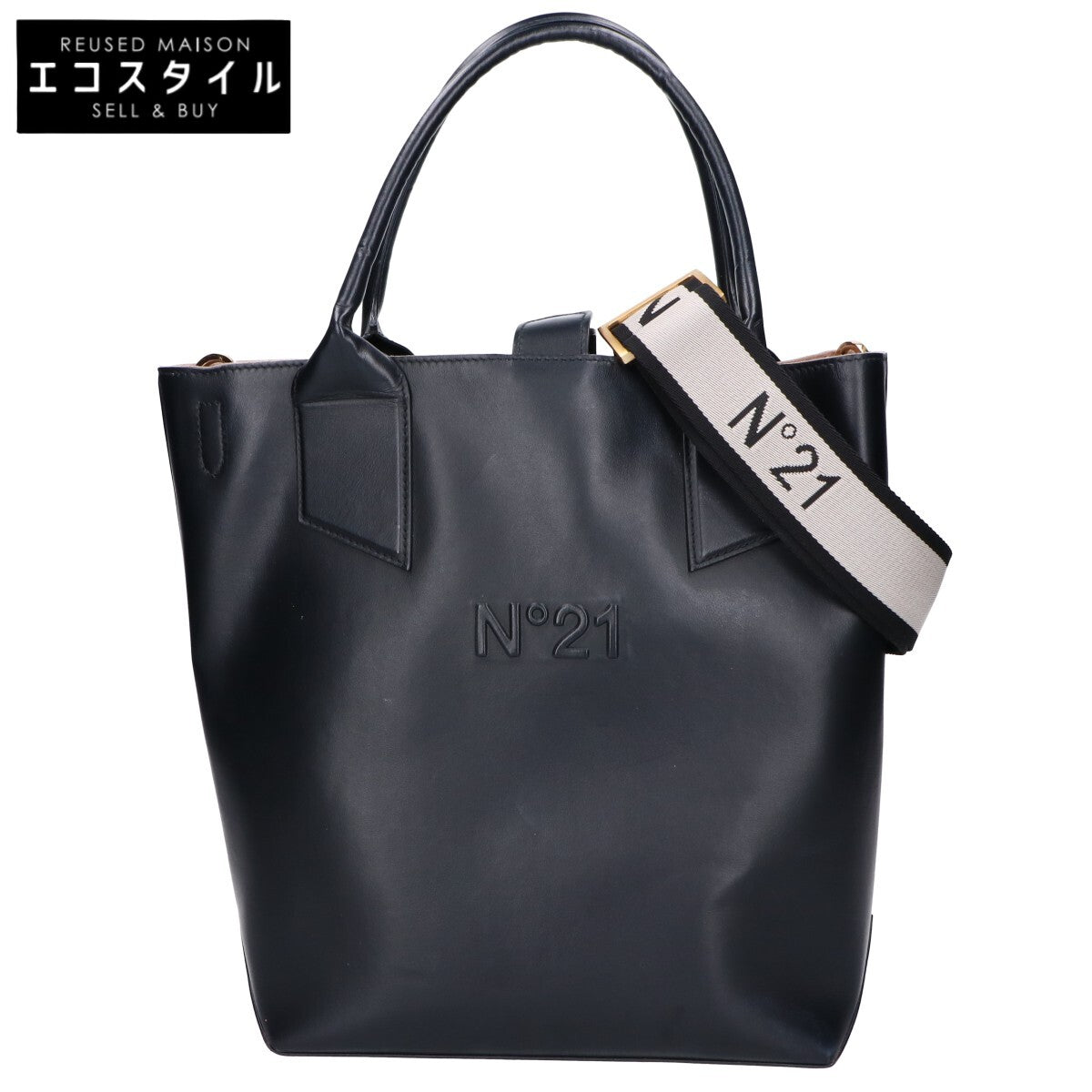 N゜21 Numero Ventuno Logo leather 2-way tote bag