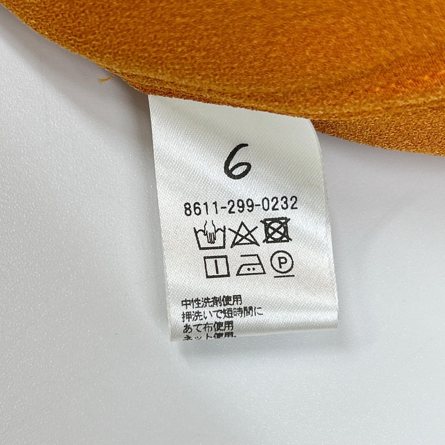 6(ROKU) ロク オレンジ 8611-299-0232 サテン ジョーゼット シャツ トップス