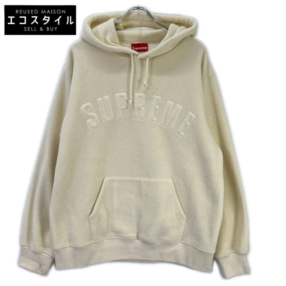 Supreme シュプリーム アイボリー アーチロゴ ポータテック プルオーバーフーディ トップス