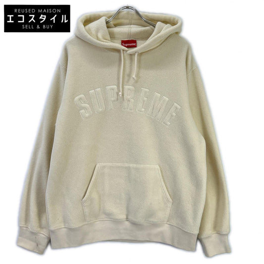 Supreme Ivory Arch Logo Polartec Pullover Hoodie Tops