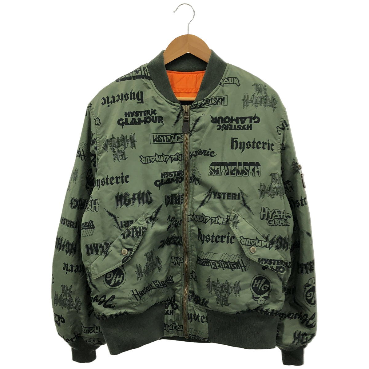 HYSTERIC GLAMOUR Hysteric Glamour All-Over Pattern Khaki 02173AB04 MA-1 Flight Jacket Top