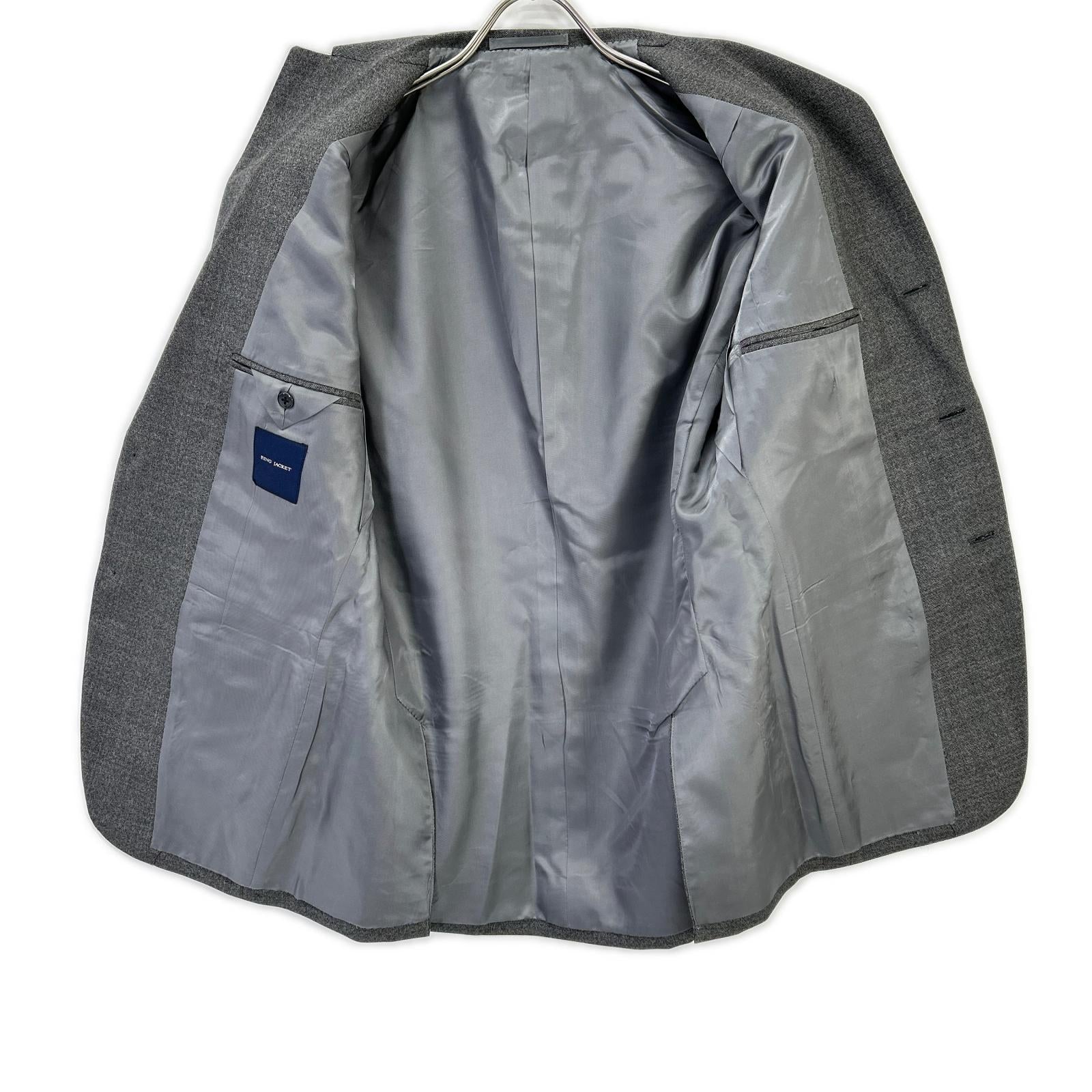 RING JACKET リングヂャケット RN028F11B グレー ウール 総裏 スーツ スーツ セットアップ