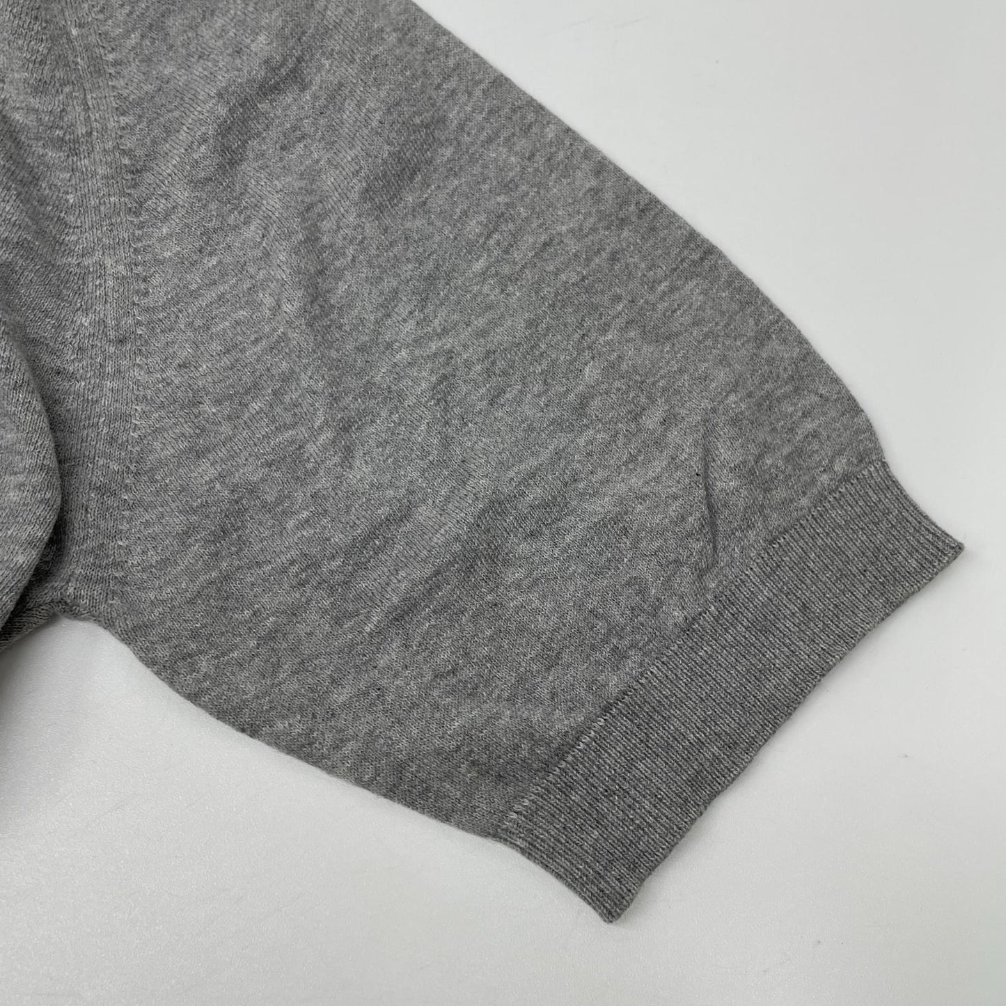 JOHN SMEDLEY ジョンスメドレー ライトグレー コットン 半袖ニットポロシャツ トップス
