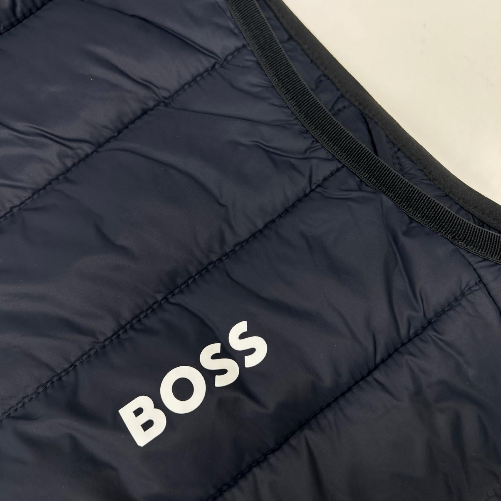 BOSS ボス 50472473 ネイビー/ホワイト パファー ベスト ベスト
