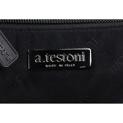 a.testoni ア・テストーニ レザー 縦型 クロスボディ ショルダーバッグ