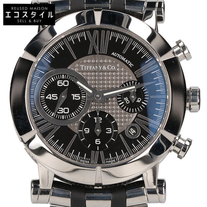 TIFFANY&Co. ティファニー 新品仕上げ済み Z1000.82.12A10A00A アトラスジェント クロノグラフ デイト シースルーバック SS ラバー 自動巻き 腕時計