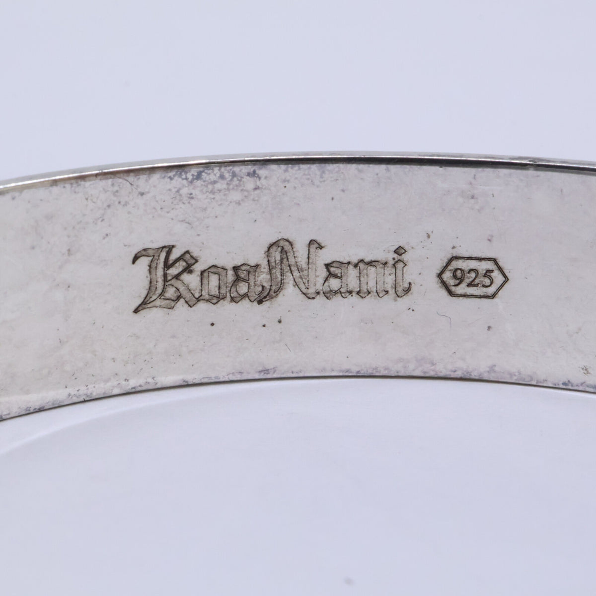 Koa Nani コアナニ 【美品】925 スクロール 波 手彫り バングル