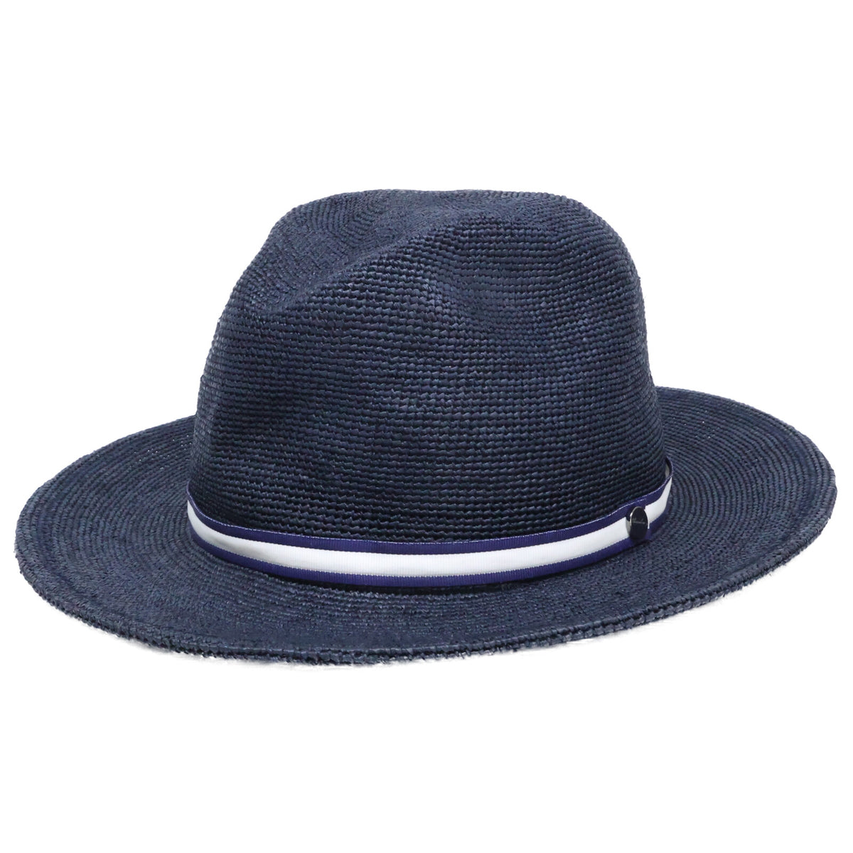 Borsalino ボルサリーノ 141266B カラーラフィア クロッシェ ミディアムブリム ローラブル ストローハット 帽子