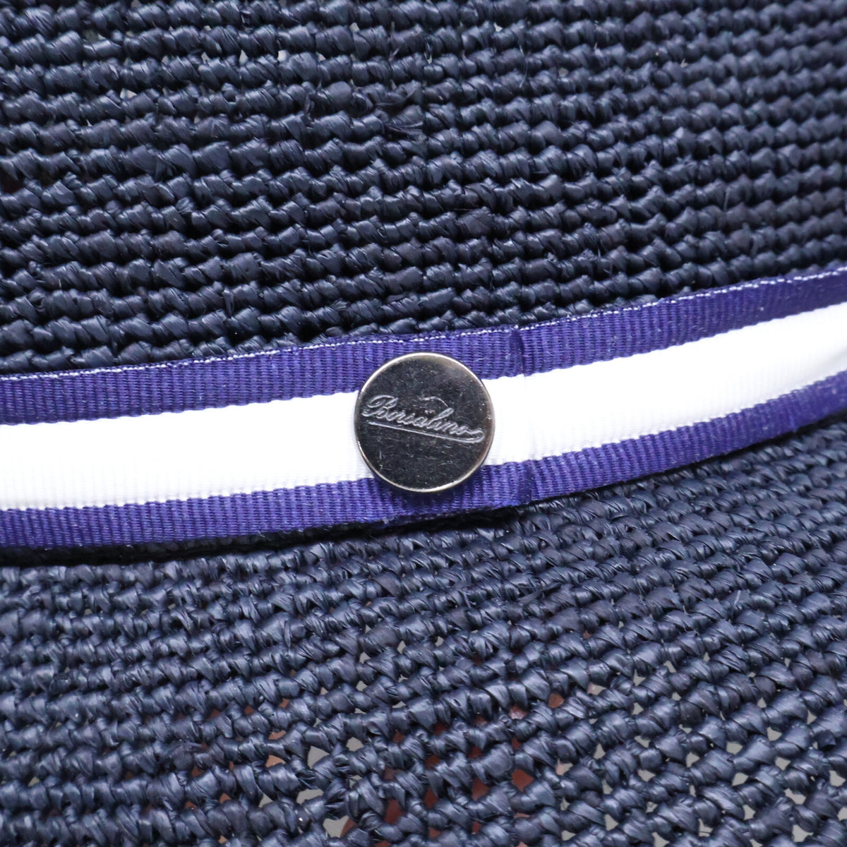 Borsalino ボルサリーノ 141266B カラーラフィア クロッシェ ミディアムブリム ローラブル ストローハット 帽子