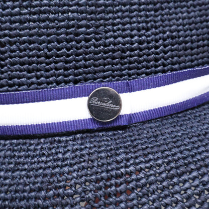 Borsalino ボルサリーノ 141266B カラーラフィア クロッシェ ミディアムブリム ローラブル ストローハット 帽子