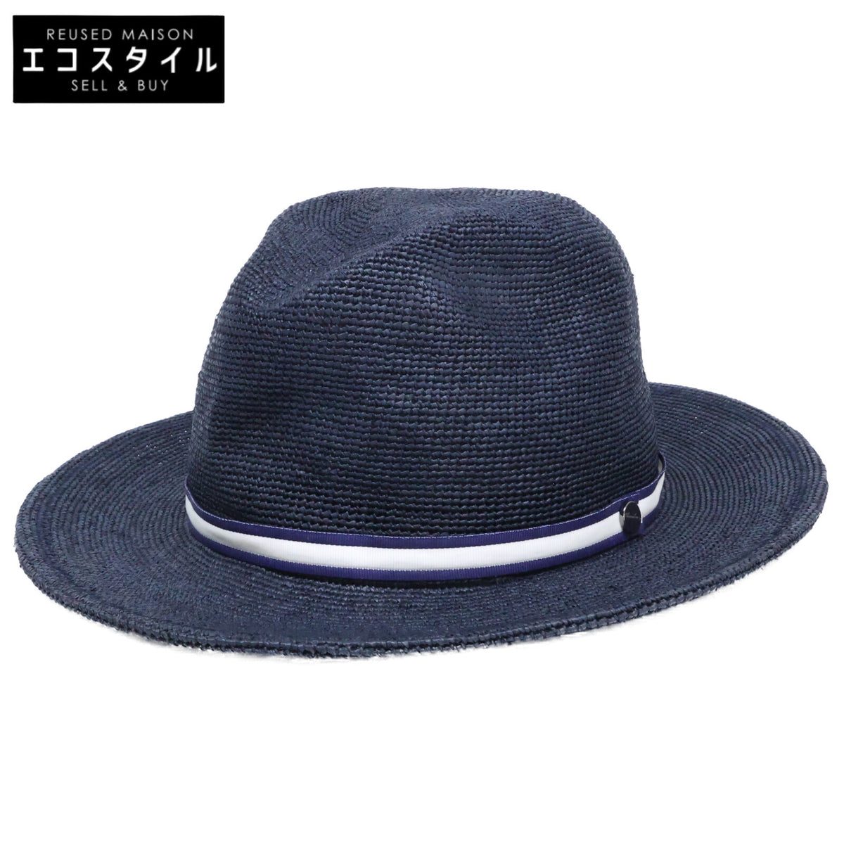 Borsalino ボルサリーノ 141266B カラーラフィア クロッシェ ミディアムブリム ローラブル ストローハット 帽子