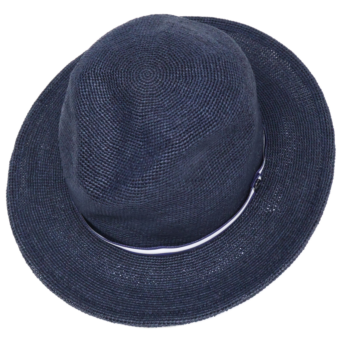 Borsalino ボルサリーノ 141266B カラーラフィア クロッシェ ミディアムブリム ローラブル ストローハット 帽子