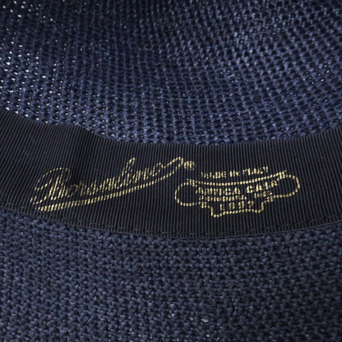 Borsalino ボルサリーノ 141266B カラーラフィア クロッシェ ミディアムブリム ローラブル ストローハット 帽子