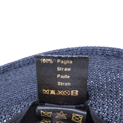 Borsalino ボルサリーノ 141266B カラーラフィア クロッシェ ミディアムブリム ローラブル ストローハット 帽子