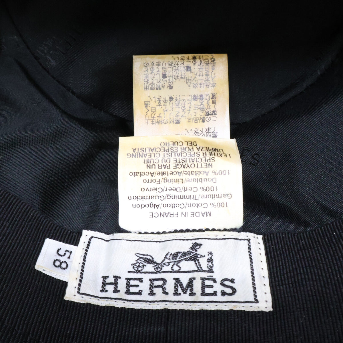 HERMES エルメス 【即決/国内正規】コットン ディアスキン 中折れハット 帽子