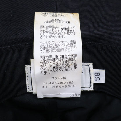 HERMES エルメス 【即決/国内正規】コットン ディアスキン 中折れハット 帽子