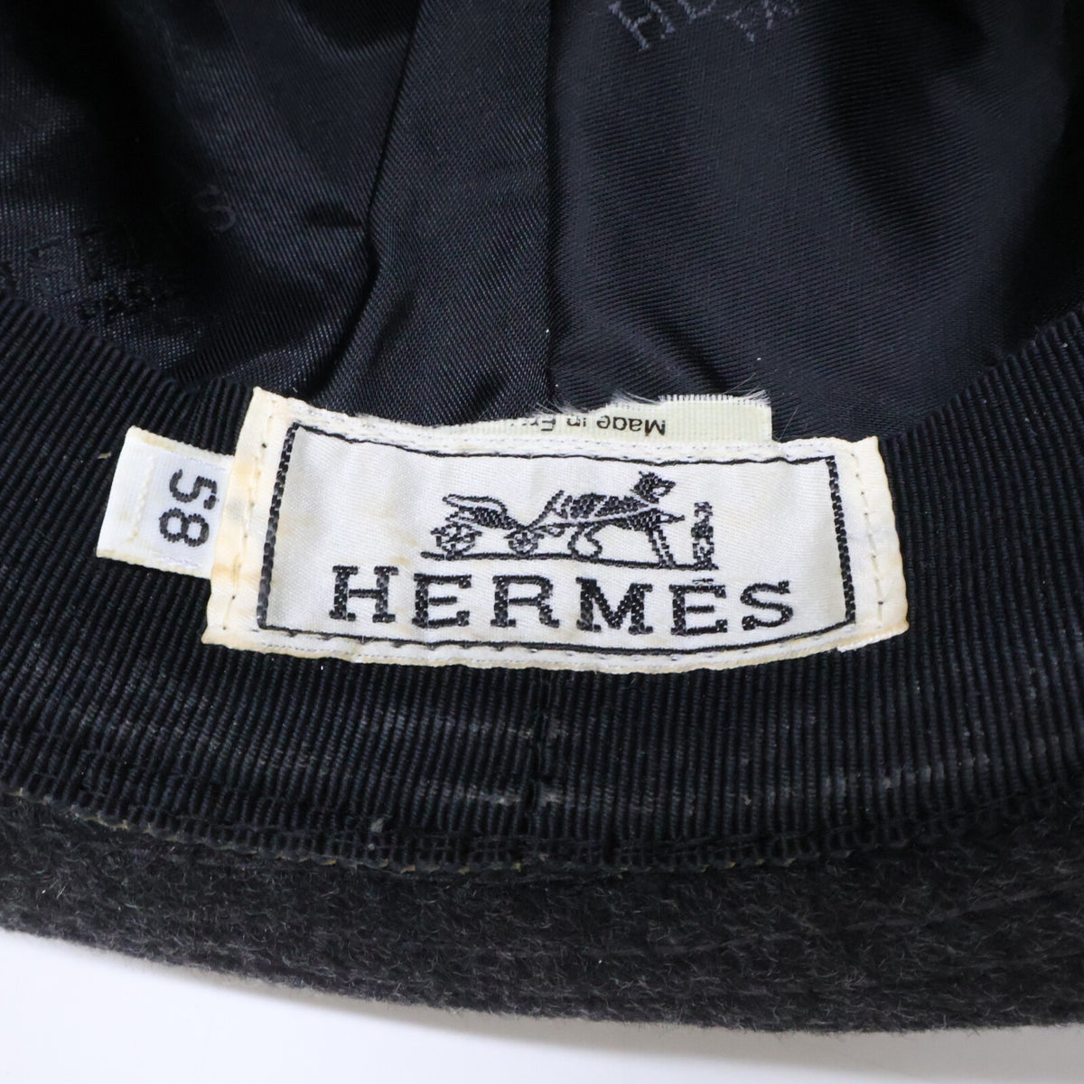 HERMES エルメス カシミヤ ディアスキン 中折れハット 帽子